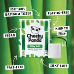 Cheeky Panda 3-Ply Silky Soft Toilet Tissue 200 Sheets 4 Rolls per Pack (Pack of 6) 1102181