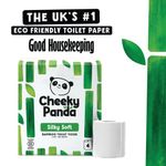 Cheeky Panda 3-Ply Silky Soft Toilet Tissue 200 Sheets 4 Rolls per Pack (Pack of 6) 1102181