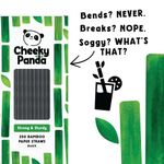 Cheeky Panda Bamboo Paper Straws Black (Pack of 250) 0111130