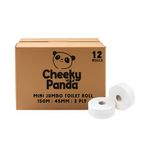 Cheeky Panda 2-Ply Mini Jumbo Toilet Roll 150m (Pack of 12) PFMINJRL12
