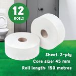 Cheeky Panda 2-Ply Mini Jumbo Toilet Roll 150m (Pack of 12) PFMINJRL12
