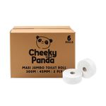 Cheeky Panda 2-Ply Maxi Jumbo Toilet Roll 300m (Pack of 6) PFMAXJRL6