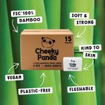 Cheeky Panda Z-Fold 2-Ply Bamboo Hand Towel 200 Towels per Pack (Pack of 15) ZHANDTW15