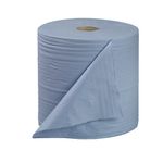 2Work Heavy Duty Forecourt Paper Roll 2-Ply 250mmx400m 100 Sheets Blue (Pack of 2) CT34137