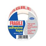 County Stationery Fragile Adhesive Tape 48mmx50m Pack of 6 C420