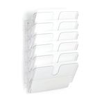 Durable Flexiplus Wall Mounted Landscape Literature Holder A4 Clear (Pack of 6) 1700014401