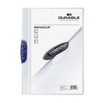 Durable Clip Folder SWINGCLIP 30 A4 Dark Blue (Pack of 25) 2260/07