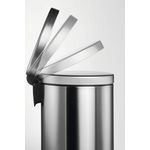 Durable Stainless Steel Pedal Bin Round 5 Litre Silver 340023