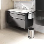 Durable Stainless Steel Pedal Bin Round 5 Litre Silver 340023