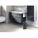 Durable Powder Coated Metal Pedal Bin Round 5 Litre Charcoal 341058