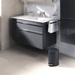 Durable Powder Coated Metal Pedal Bin Round 20 Litre Charcoal 341258