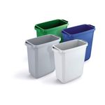 Durable DURABIN Rectangular Waste Bin 60 Litre 282x590x600mm White 1800496010