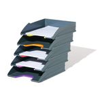Durable Letter Tray Set of 5 VARICOLOR Anthracite Grey 770557