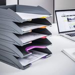 Durable Letter Tray Set of 5 VARICOLOR Anthracite Grey 770557