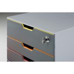 Durable VARICOLOR SAFE 4 Drawer Lockable GDPR Colour Coded Desktop Storage A4+ 760627