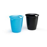 Durable Waste Basket Eco 80 Per Cent Recycled Plastic Bin 16 Litre Black 1701710060
