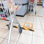 Durable Heavy Duty Adh Floor Frame Holder A4 Yellow Pack of 10 180804