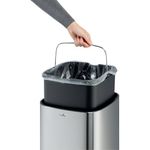 Durable Sensor Waste Bin No Touch Square 35 Litre Silver 342323