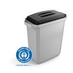 Durable Waste bin DURABIN ECO 60 Litre Rectangular 282x590x600mm Grey 1800503050