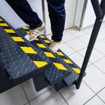 Durable DURALINE GRIP+ Strong Anti Slip Hazard Warning Floor Tape 50mmx15m Yellow/Black 1097130