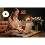 Durable Premium Soft Felt Desk Mat With Fold Out Phone Holder 70x33cm Charcoal 708158