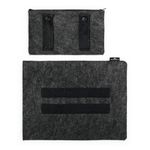 Durable Recycled Felt Protective Laptop Sleeve 13 Inch with Accessory Bag 507058