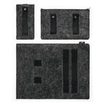 Durable Recycled Felt Protective Laptop Sleeve 16.4 Inch with Accessory Bag + Mobile Sleeve 507158