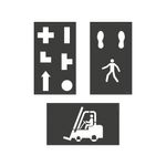 Durable Duraline Floor Marking Stencil Set Logistics/Warehouses 114600
