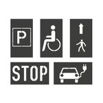 Durable Duraline Floor Marking Stencil Set Parking Instructions 114700