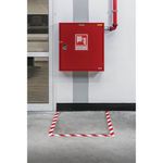 Durable Duraline Heavy Duty Floor Marking Tape 30m Red/White 1021132