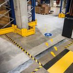 Durable Heavy Duty Adhesive Floor Marking Foot Yellow 5 Pairs 172704
