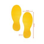 Durable Heavy Duty Adhesive Floor Marking Foot Yellow 5 Pairs 172704