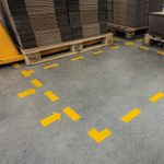 Durable Heavy Duty Adh Floor Marking T Shape Yellow Pack of 10 170004