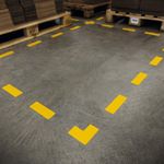 Durable Heavy Duty Adh Floor Marking T Shape Yellow Pack of 10 170004