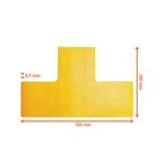Durable Heavy Duty Adh Floor Marking T Shape Yellow Pack of 10 170004