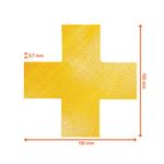 Durable Heavy Duty Adh Floor Marking Cross Yellow Pack of 10 170104