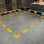 Durable Heavy Duty Adh Floor Marking L Shape Yellow Pack of 10 170204
