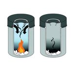 Durable Metal Waste Bin with Fire Extinguishing Lid 30 Litre Black 330601