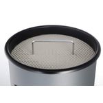 Durable Waste Bin 17 Litre Round With Ashtray Silver 333023