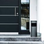 Durable Waste Bin 17 Litre Round With Ashtray Silver 333023