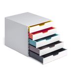 Durable VARICOLOR Desktop Organiser 5 Drawer Colour Coded Modular Storage A4+ 762527