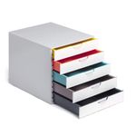 Durable VARICOLOR Desktop Organiser 5 Drawer Colour Coded Modular Storage A4+ 762527