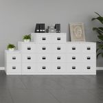 Steel 3 drawer contract filing cabinet 1016mm high - white