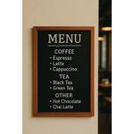 Deflecto Wall Mounted Chalkboard 300x400mm Teak WCB-30-40-TE
