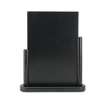 Deflecto Double Sided Large Countertop Chalkboard Information Display Black TCB-LG-BLK