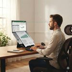 Standivarius Etra Premium Ergonomic Laptop Stand Black ST10711E-B