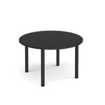 Circular black radial leg meeting table 1200mm - Black