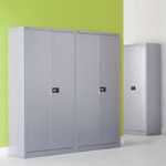 Steel contract cupboard with 1 shelf 1000mm high - white