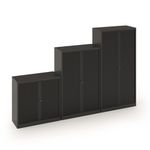 Bisley systems storage high tambour cupboard 1970mm high - black