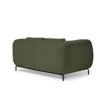 Ebony two seater sofa chair in olive green